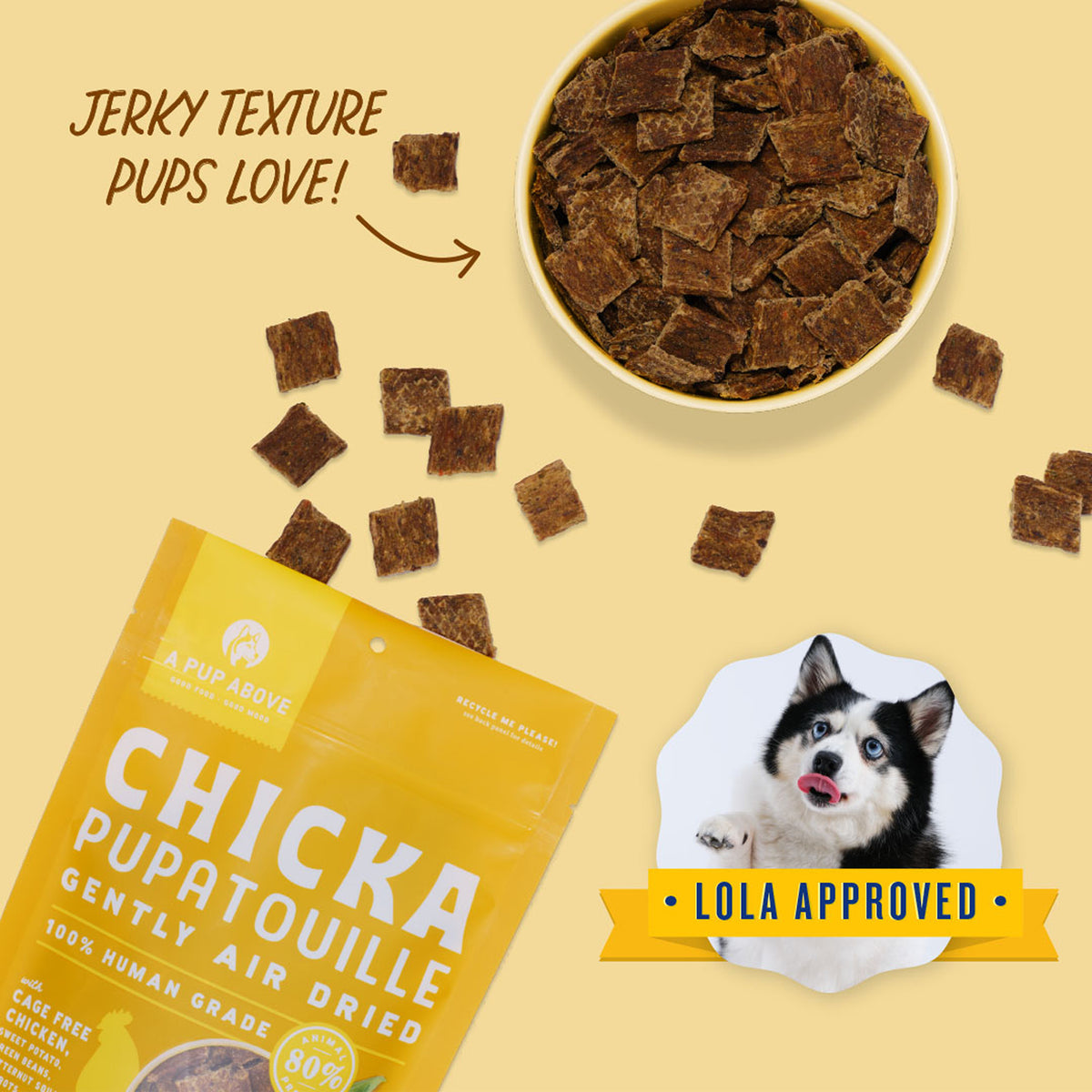 Chicka Pupatouille: Air-Dried Chicken Dog Food A Pup Above
