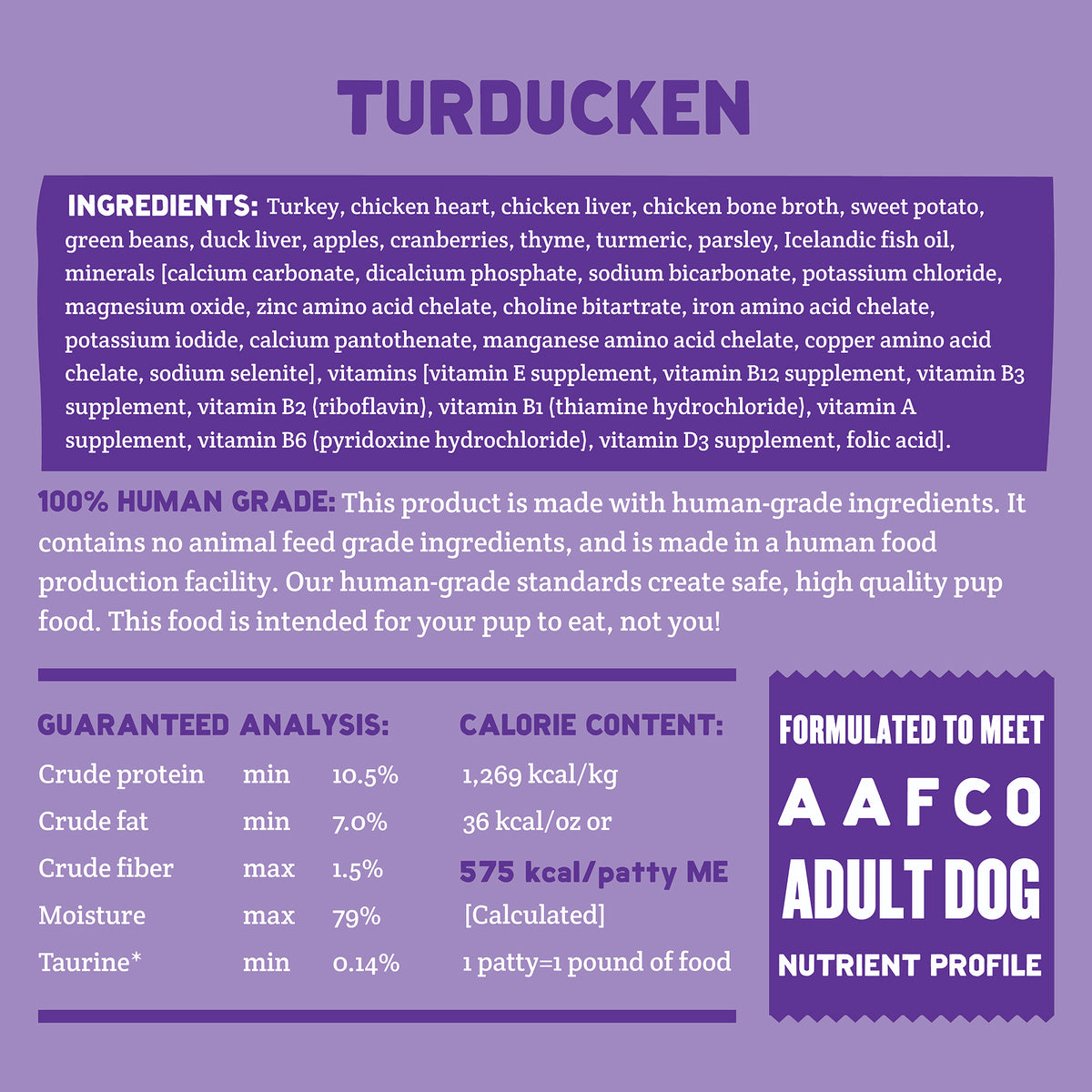 Fresh Dog Food, Gently Cooked Nutrition Facts