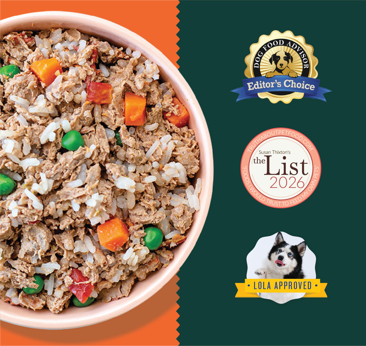 Pink bowl filled with ground turkey and rice mixed with diced red, orange, and green vegetables.
