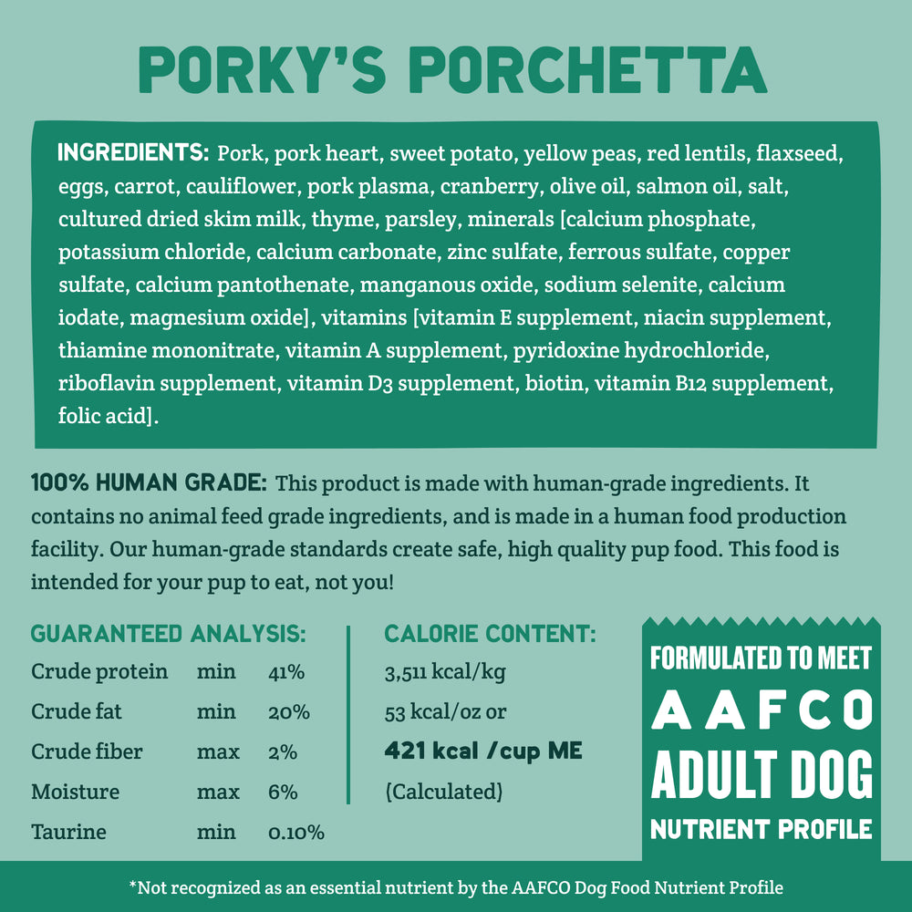 Porky's Porchetta Nutrition Facts