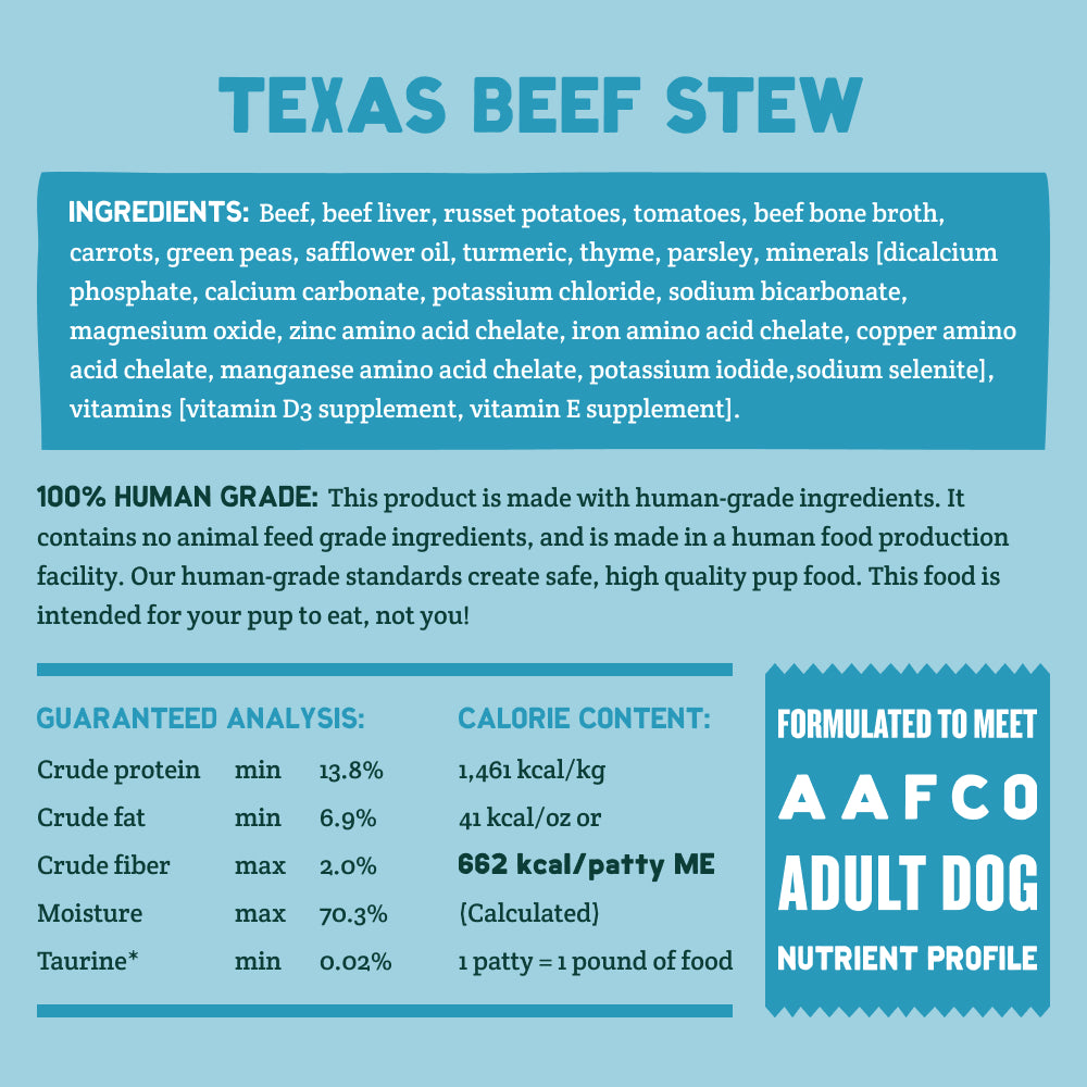 Texas Beef Stew Nutrition Facts